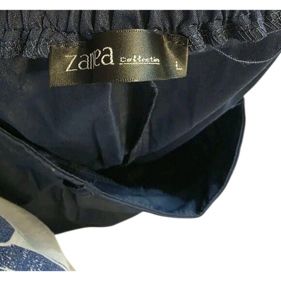 Zanzea Top And Pants Set Size Womans Large Navy Blue Ultra Wide Leg Stretch NWT - Picture 9 of 12